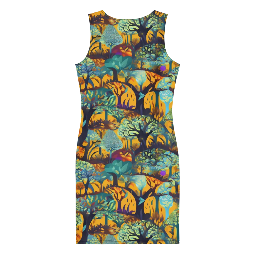 Saffron Canopy on Bodycon Dress — Print file