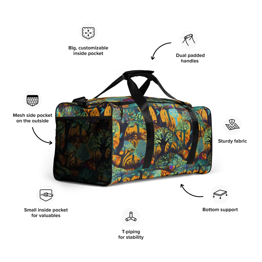 Saffron Canopy on Duffle Bag — Front print