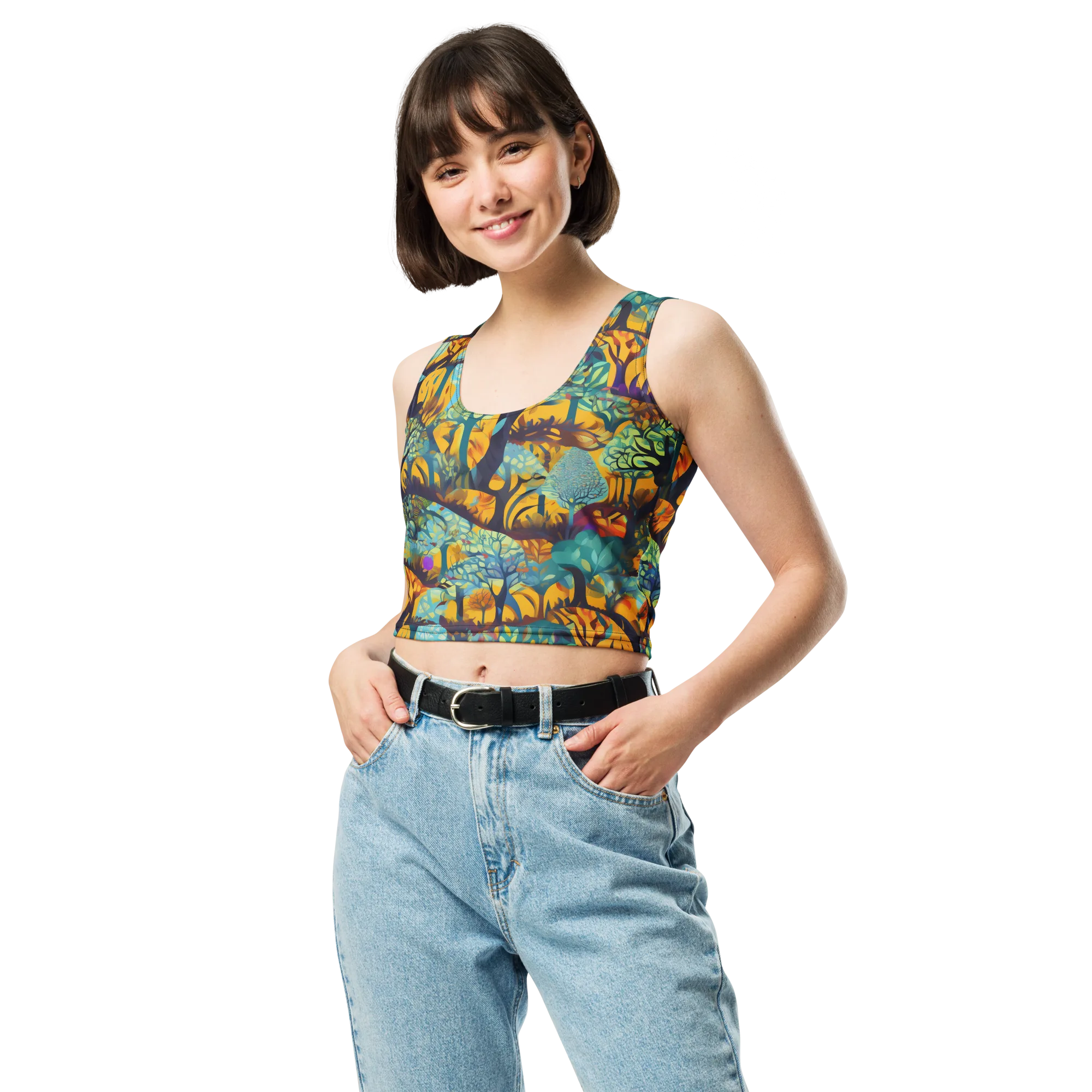 Saffron Canopy on Crop Top — Print file