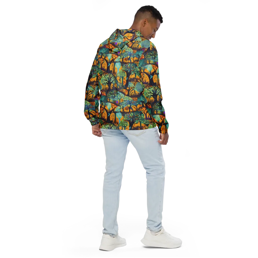 Saffron Canopy on Men's Windbreaker — Back