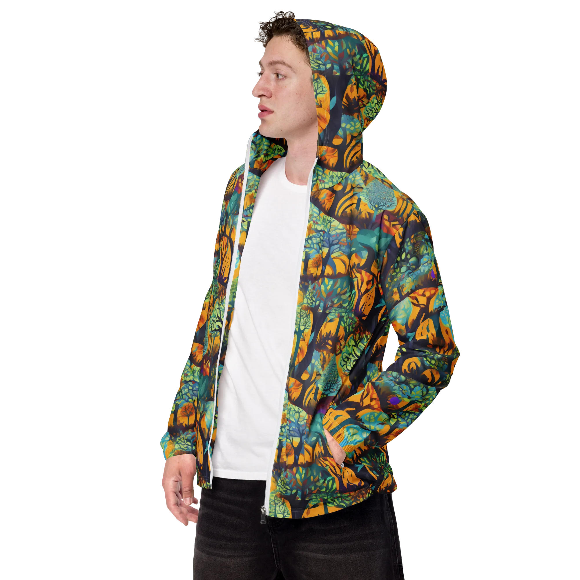 Saffron Canopy on Men's Windbreaker — Left Front