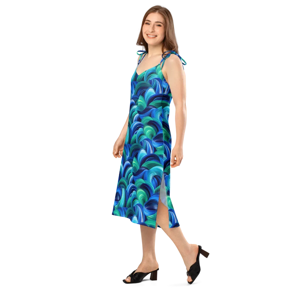 Emerald Surge on Slip Dress — Left Front