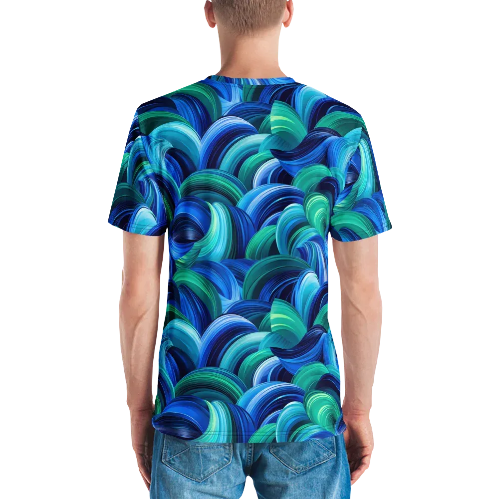 Emerald Surge on Men's Crew Neck T-Shirt — Back