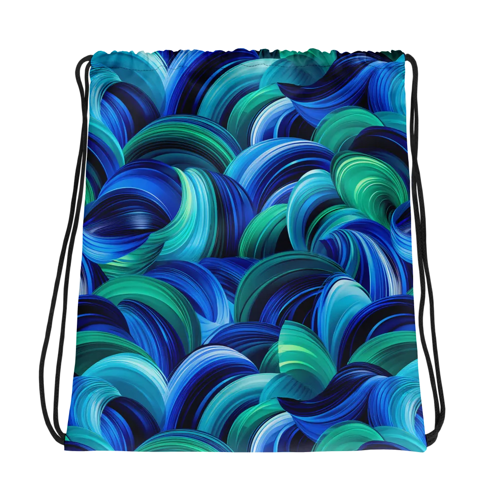 Emerald Surge on Drawstring Bag — Mockup