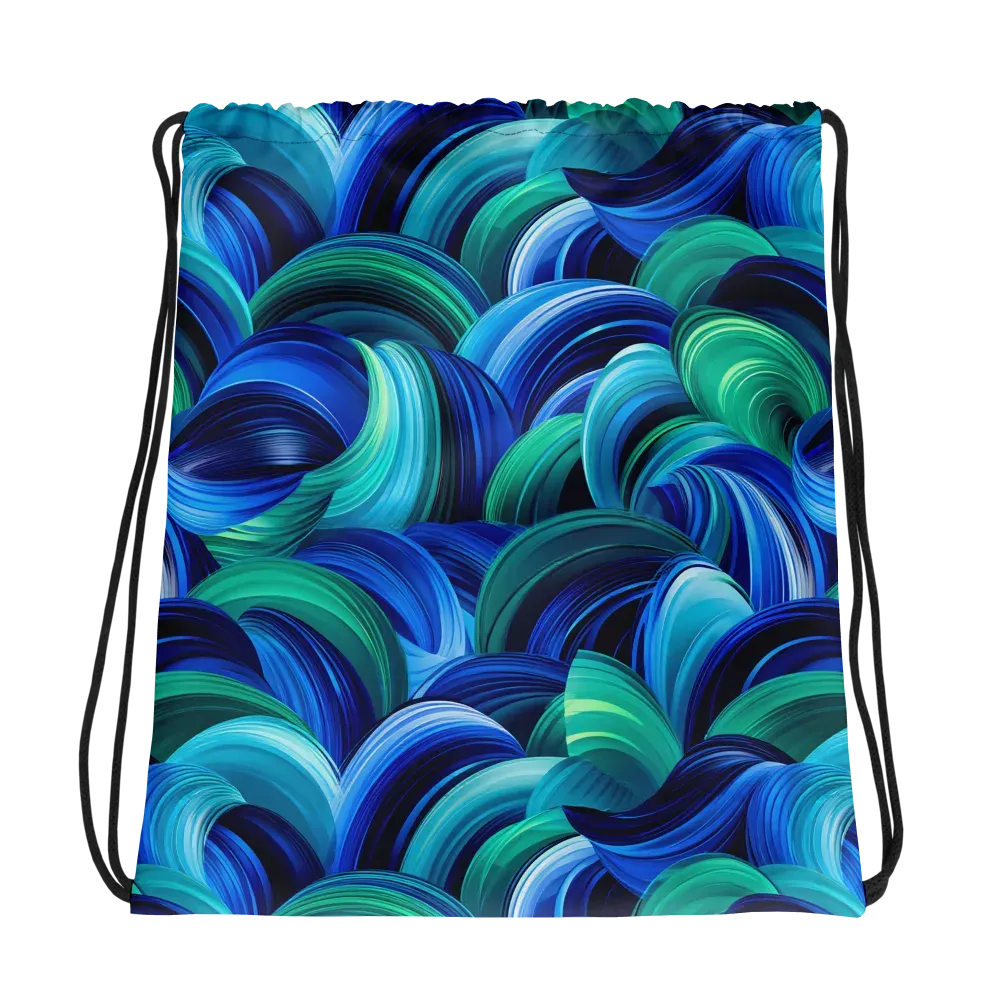 Emerald Surge on Drawstring Bag — Mockup