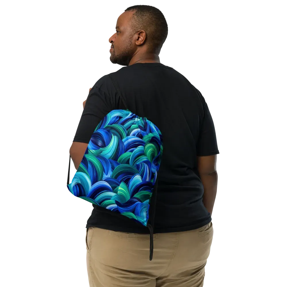 Emerald Surge on Drawstring Bag — Print file
