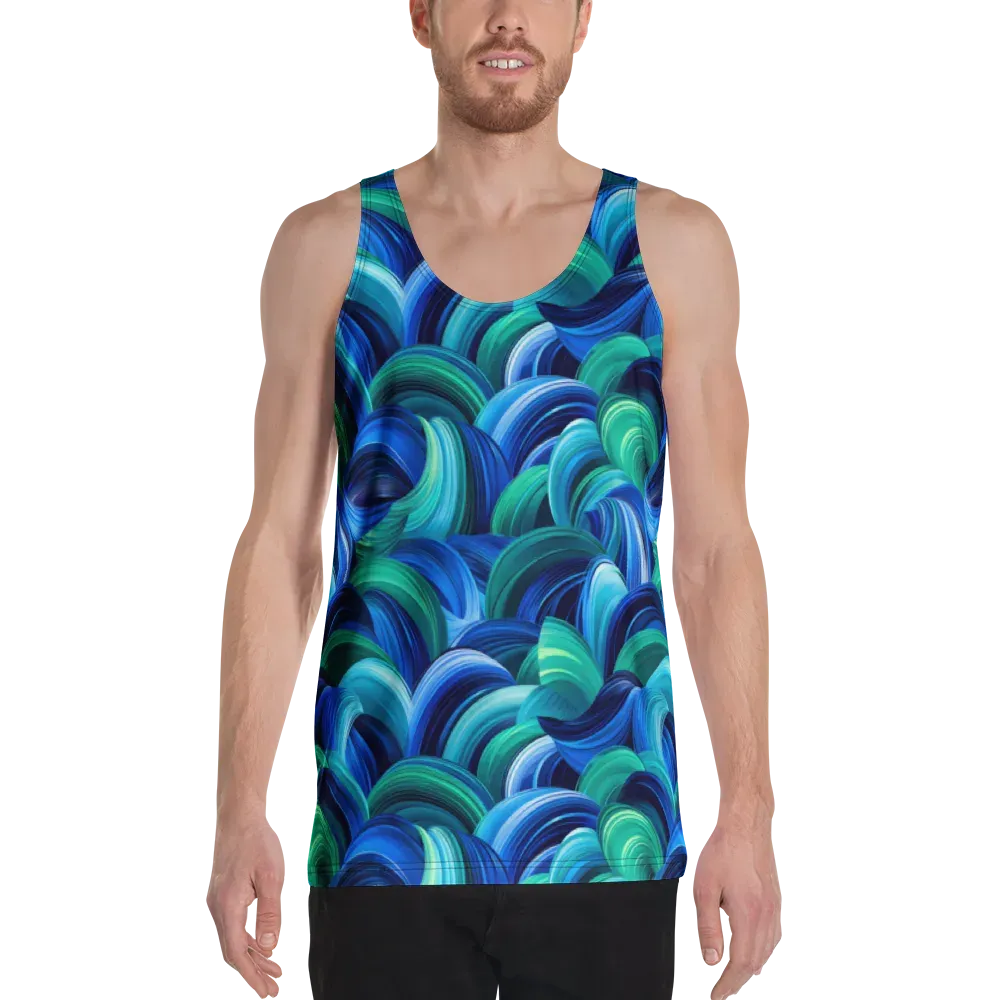 Emerald Surge on Men's Tank Top — Front