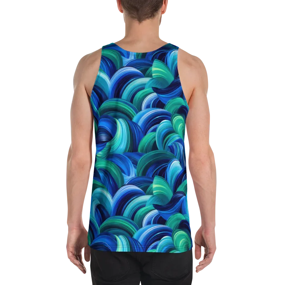 Emerald Surge on Men's Tank Top — Back