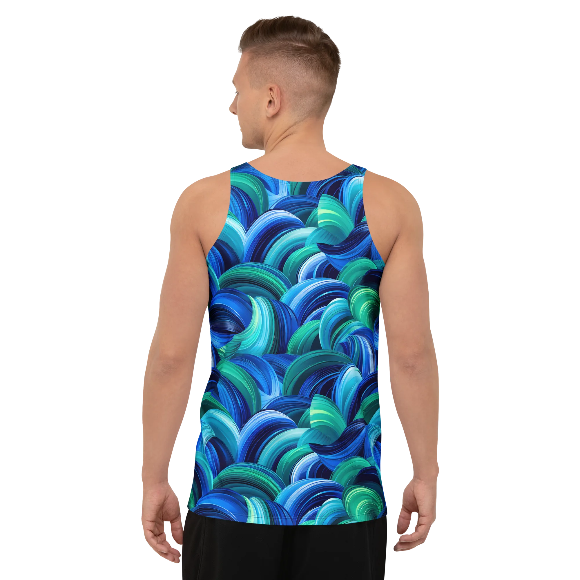 Emerald Surge on Men's Tank Top — Back print