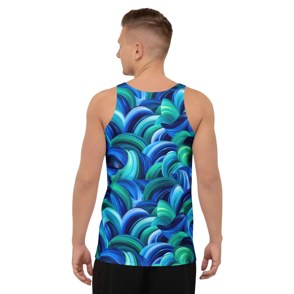 Emerald Surge on Men's Tank Top — Back print