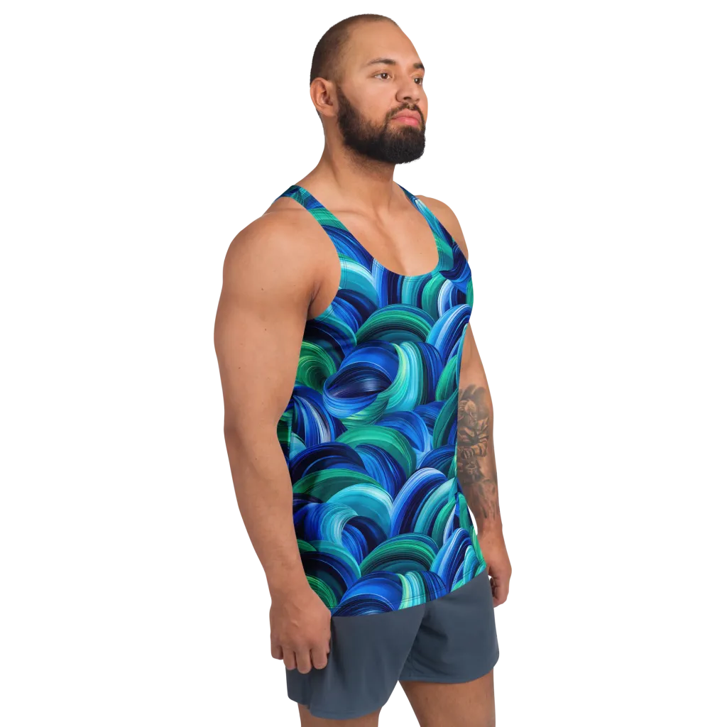 Emerald Surge on Men's Tank Top — Front print
