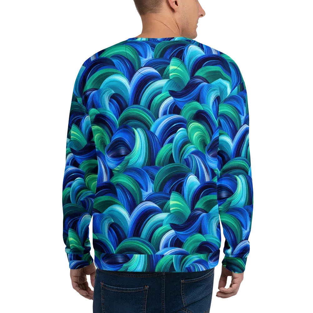 Emerald Surge on Sweatshirt — Back