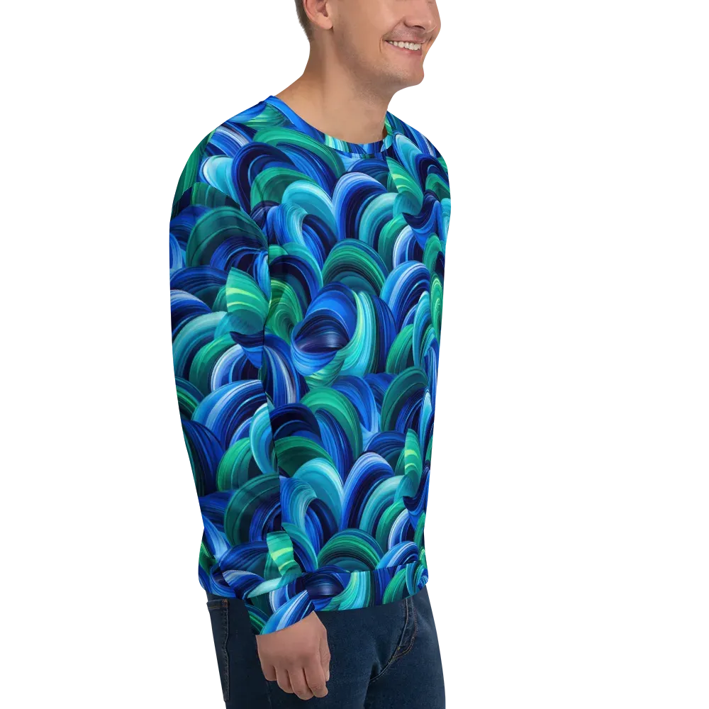 Emerald Surge on Sweatshirt — Right Front