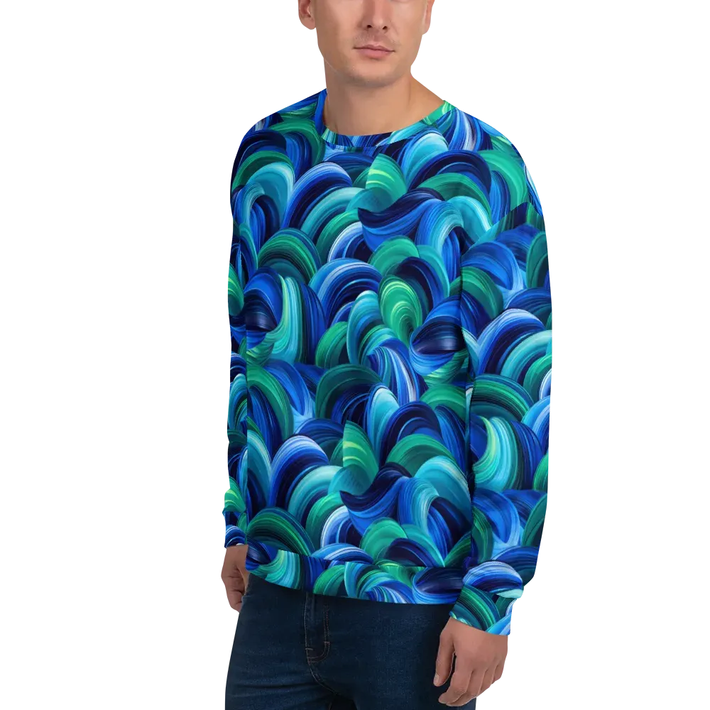 Emerald Surge on Sweatshirt — Left Front