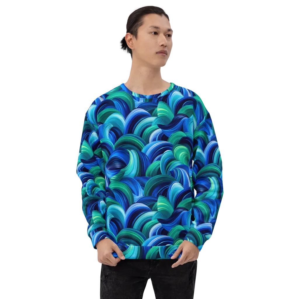 Emerald Surge on Sweatshirt — Front print