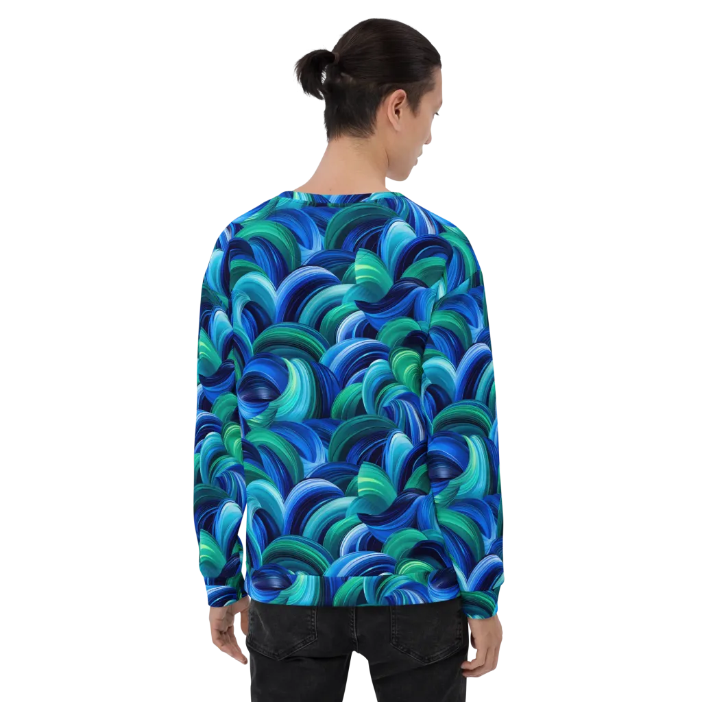 Emerald Surge on Sweatshirt — Back print
