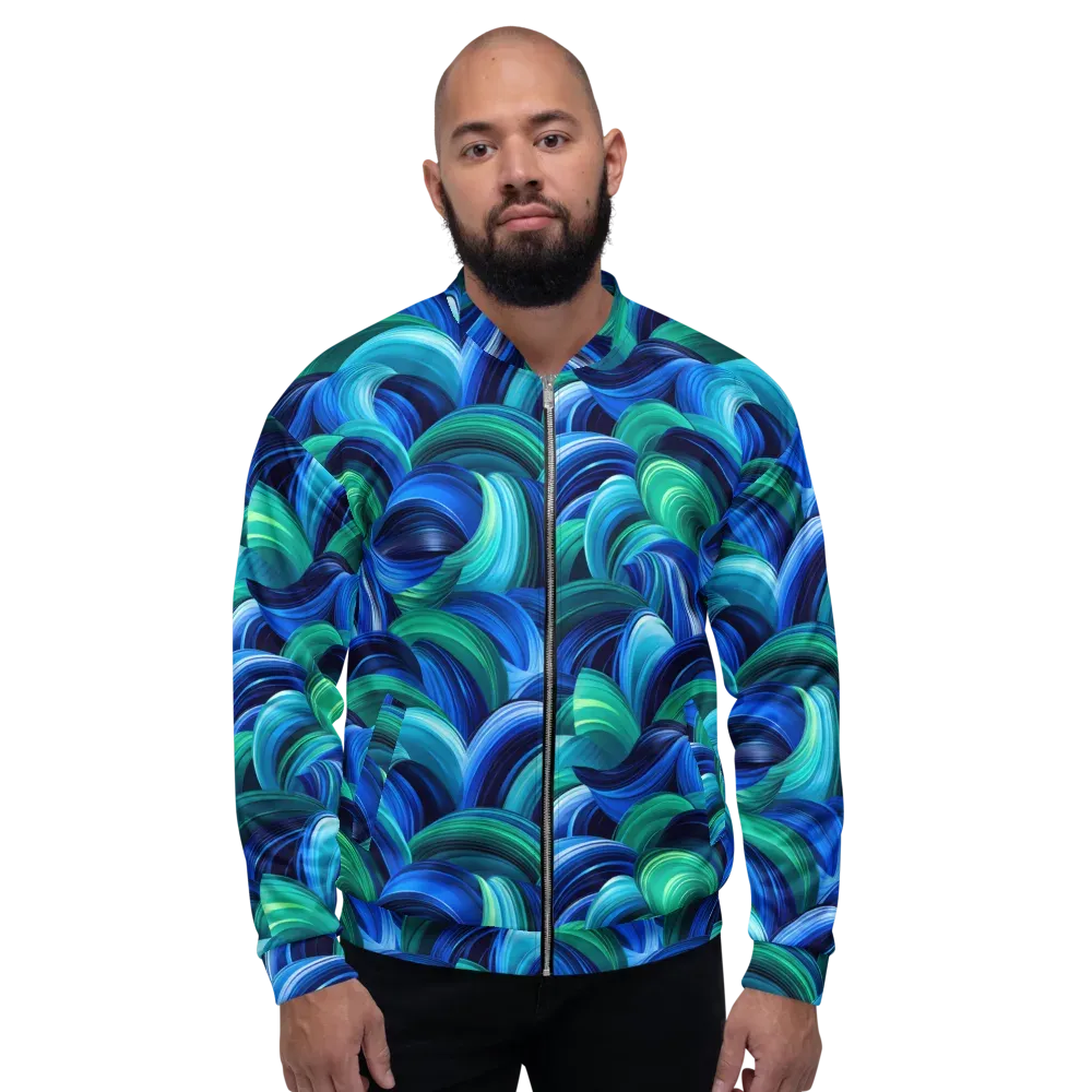 Emerald Surge on Bomber Jacket — Front
