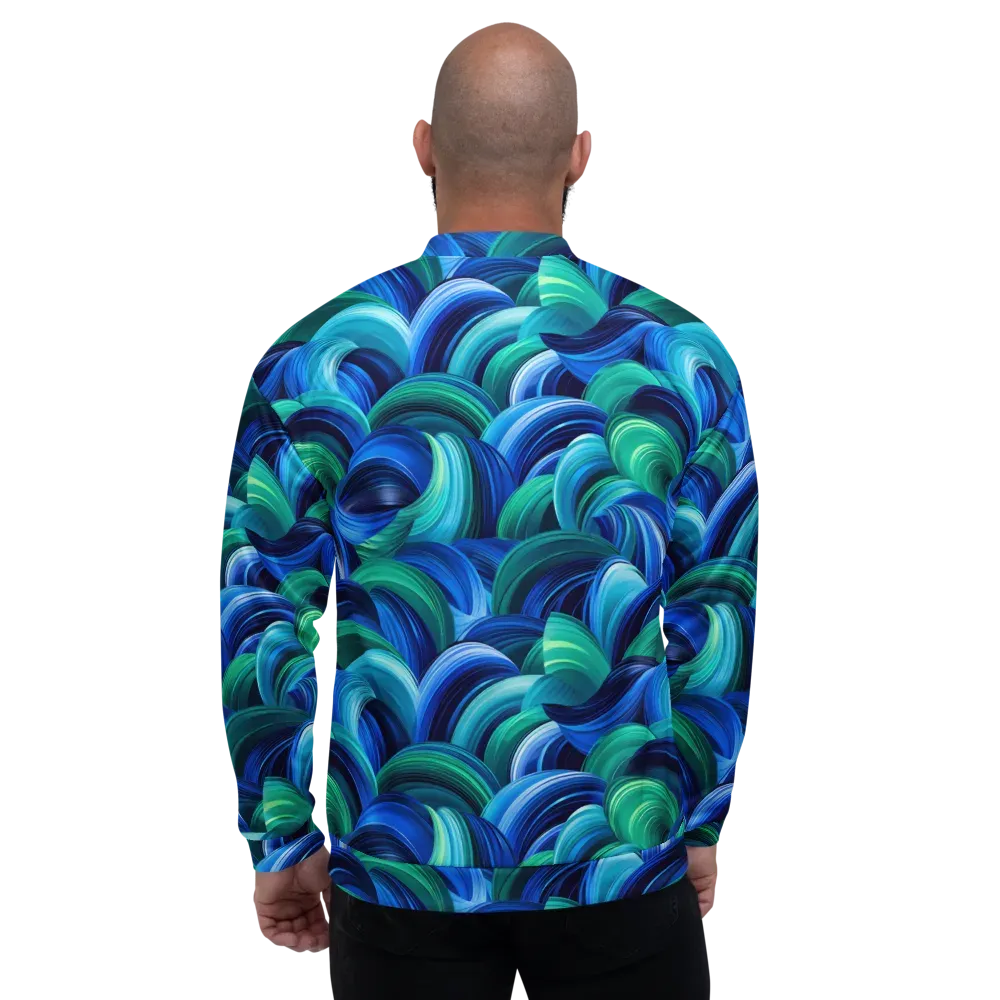 Emerald Surge on Bomber Jacket — Back