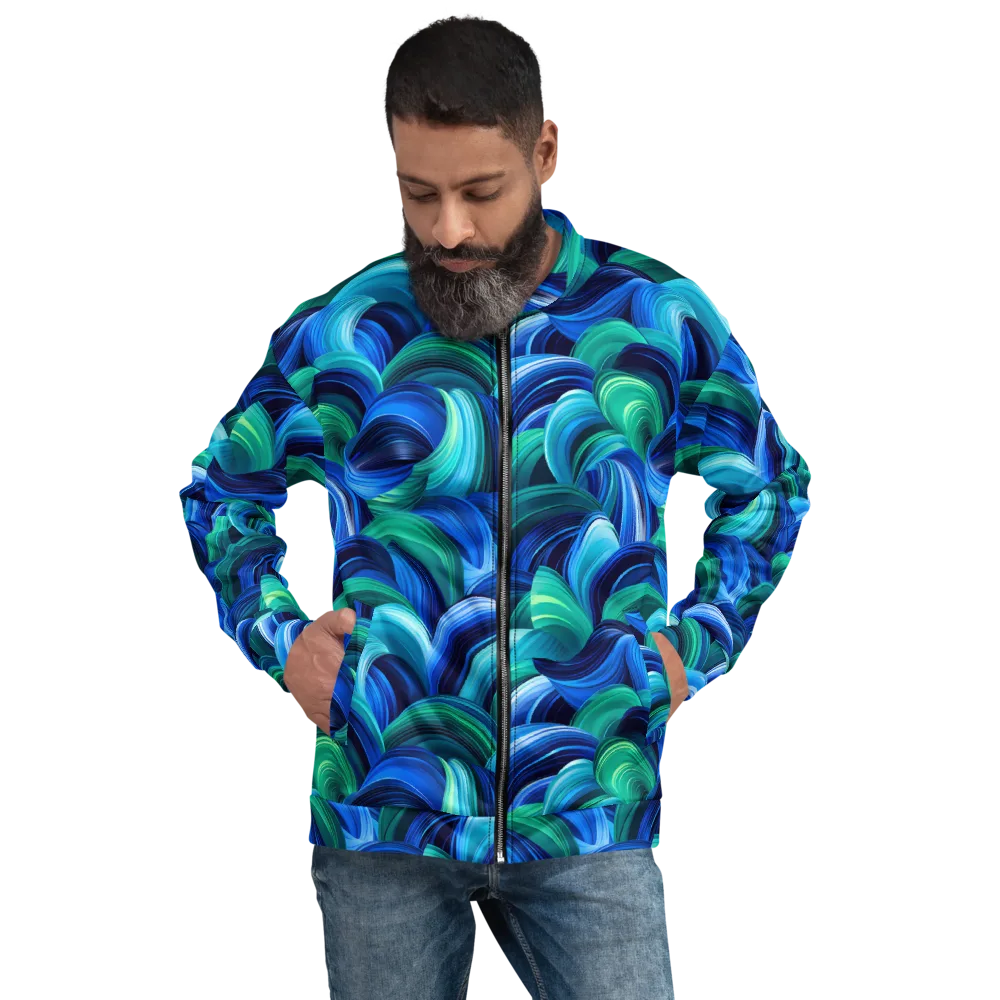 Emerald Surge on Bomber Jacket — Back print