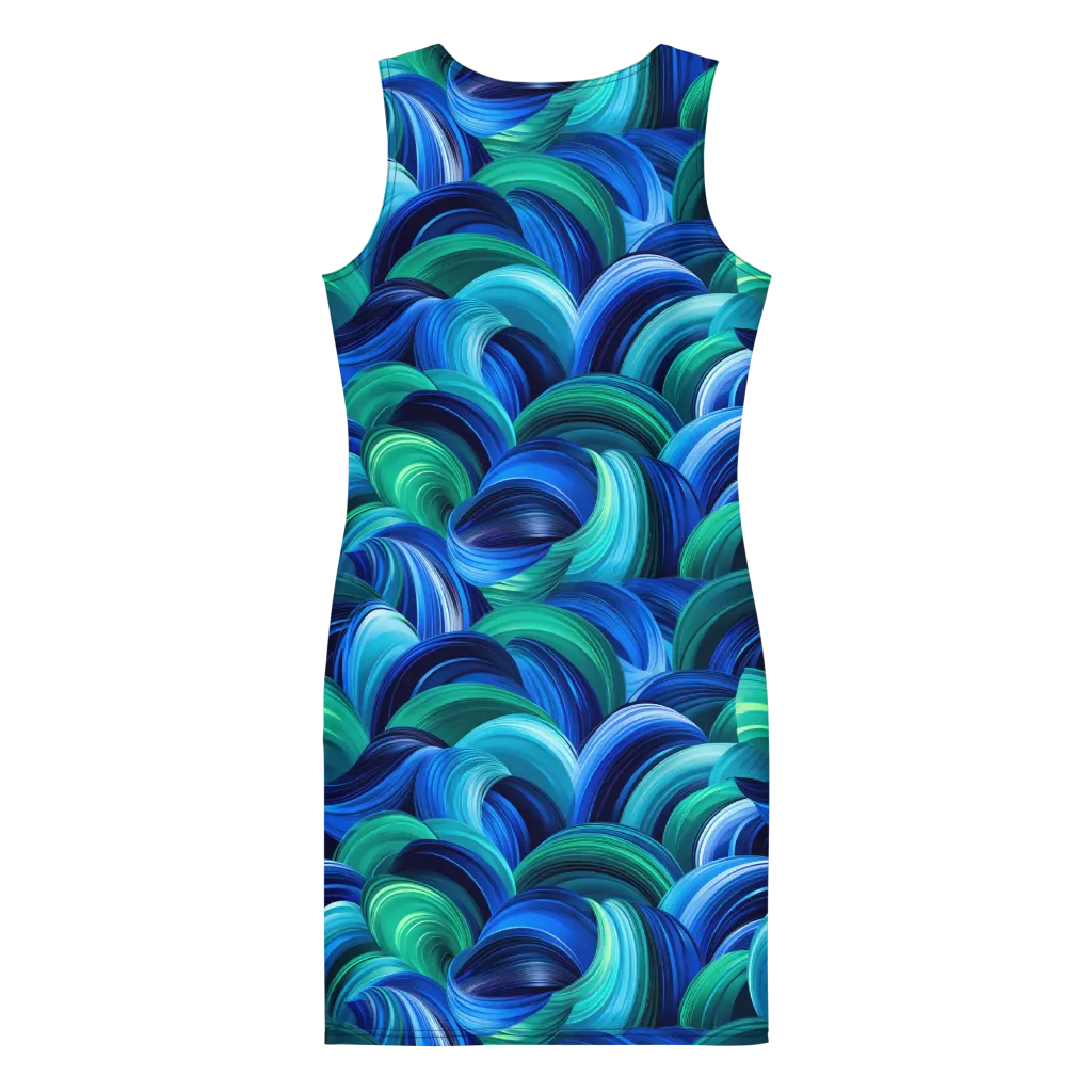 Emerald Surge on Bodycon Dress — Print file