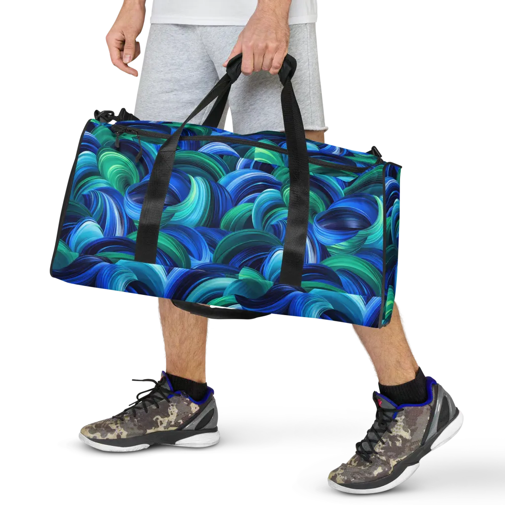 Emerald Surge on Duffle Bag — Front print
