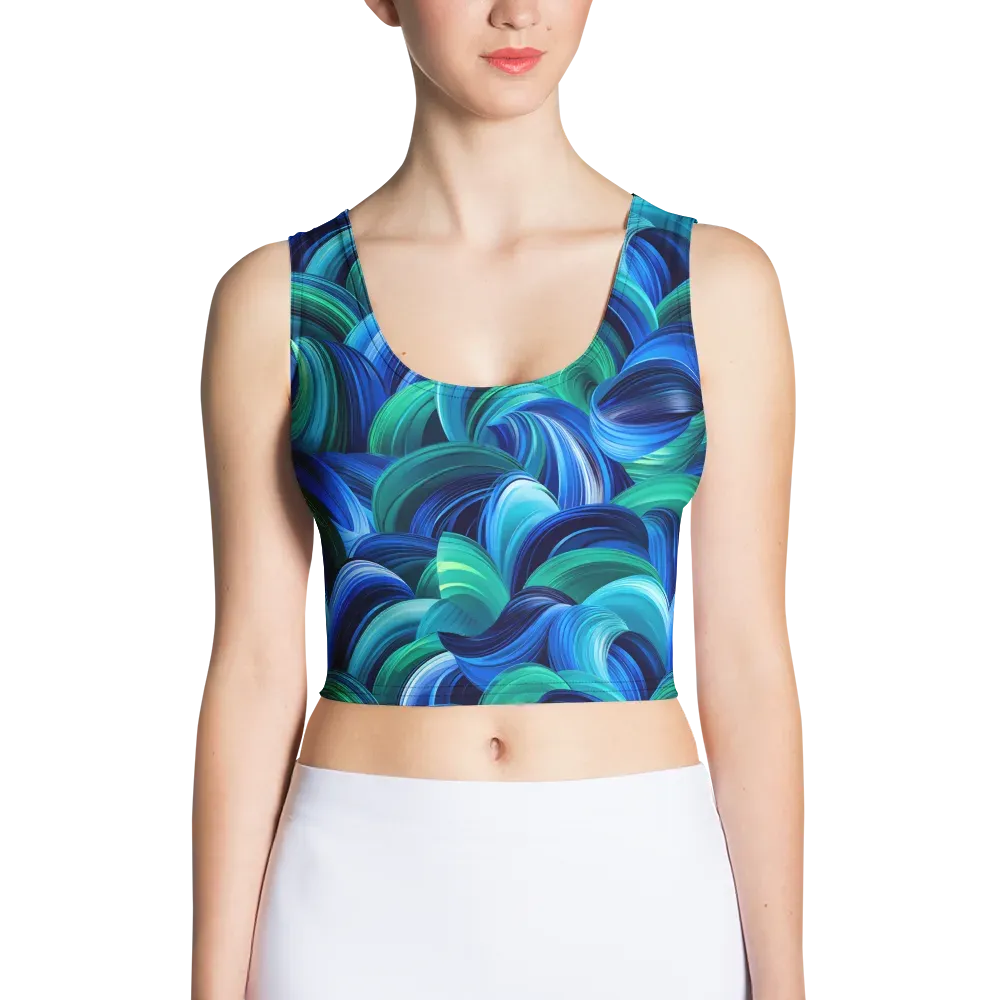 Emerald Surge on Crop Top — Front