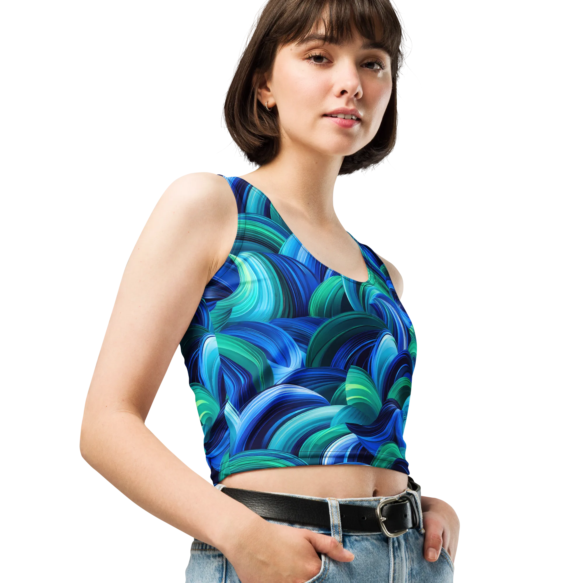 Emerald Surge on Crop Top — Print file