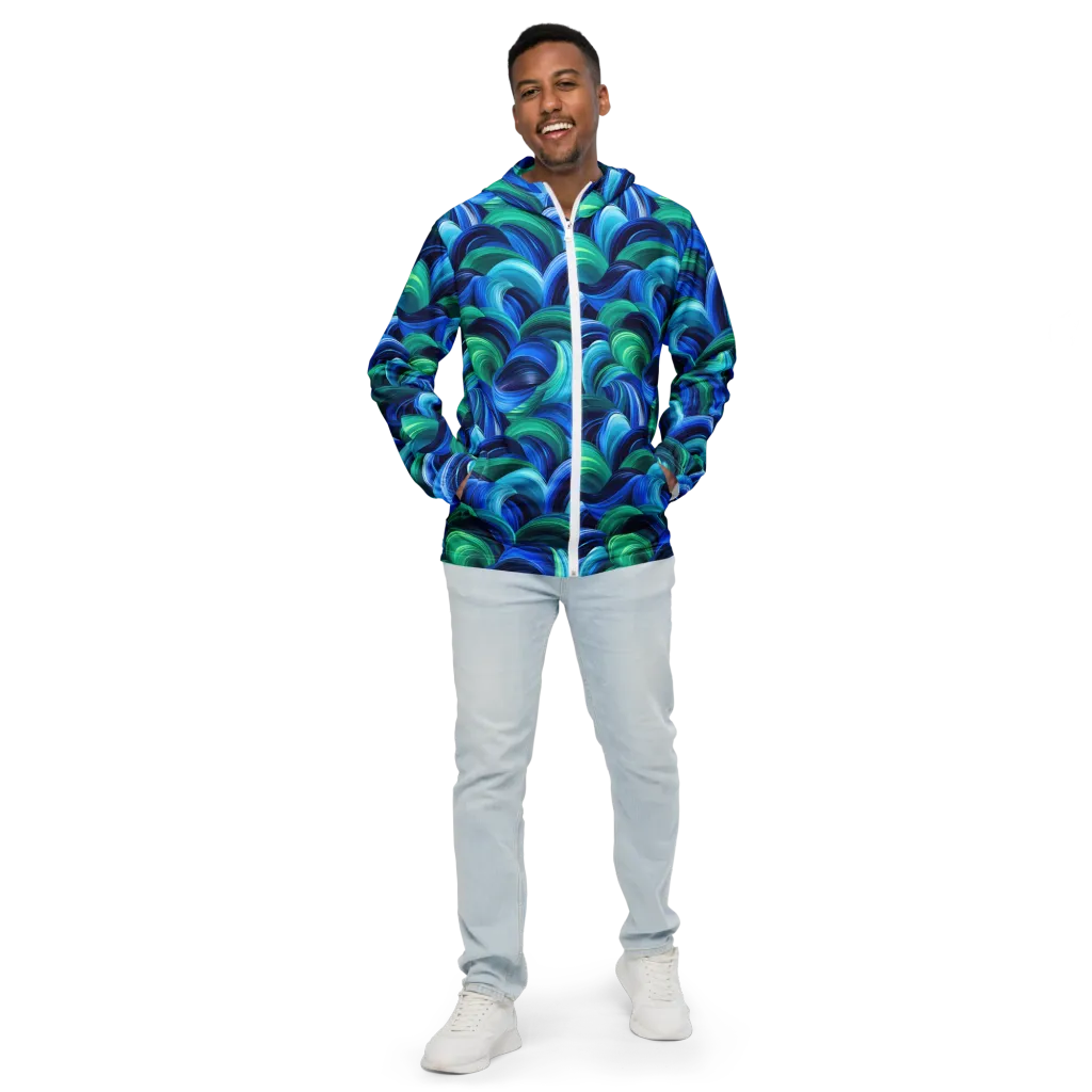 Emerald Surge on Men's Windbreaker — Front