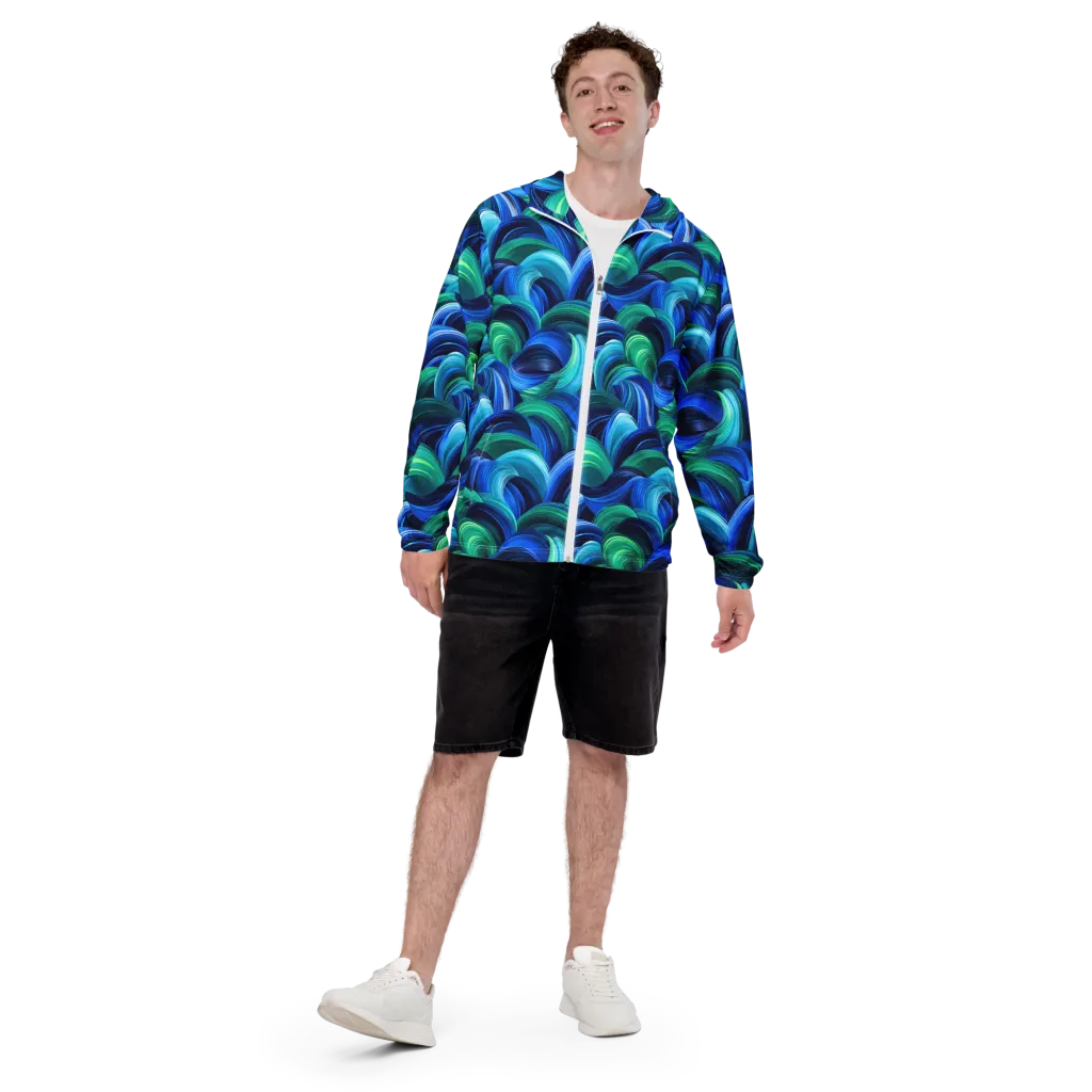 Emerald Surge on Men's Windbreaker — Front print