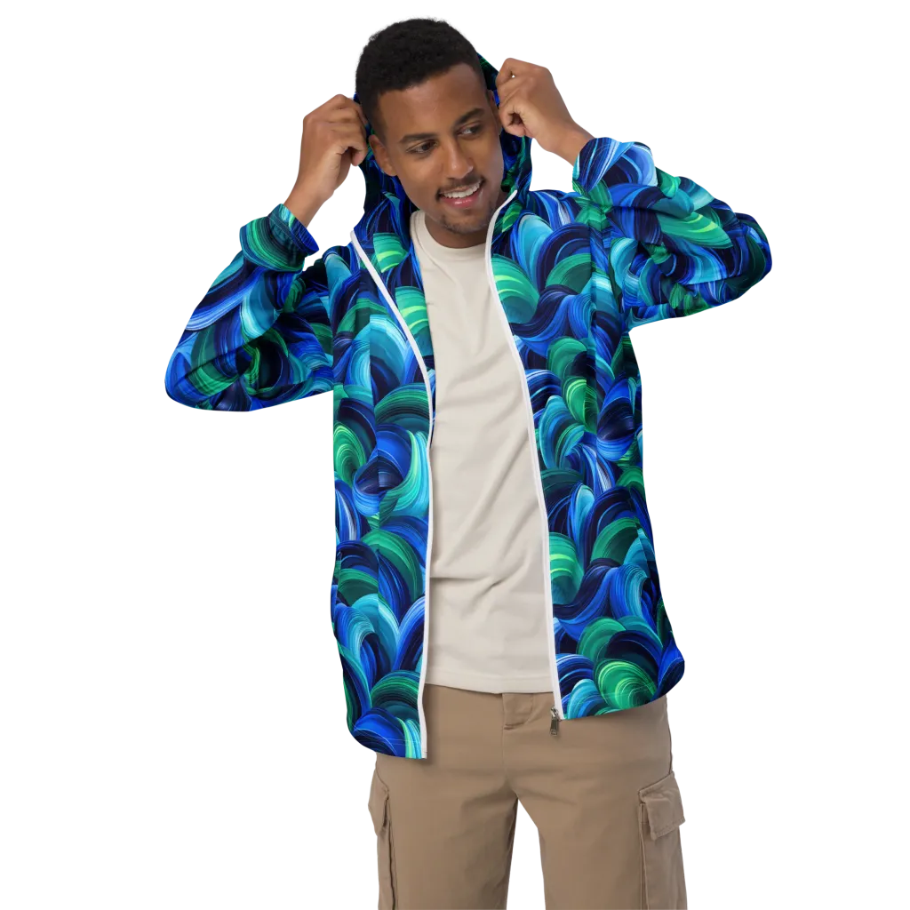 Emerald Surge on Men's Windbreaker — Front 2