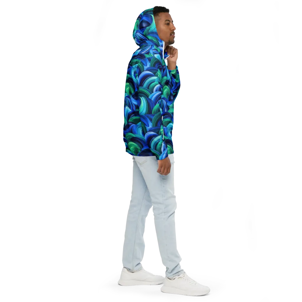 Emerald Surge on Men's Windbreaker — Right