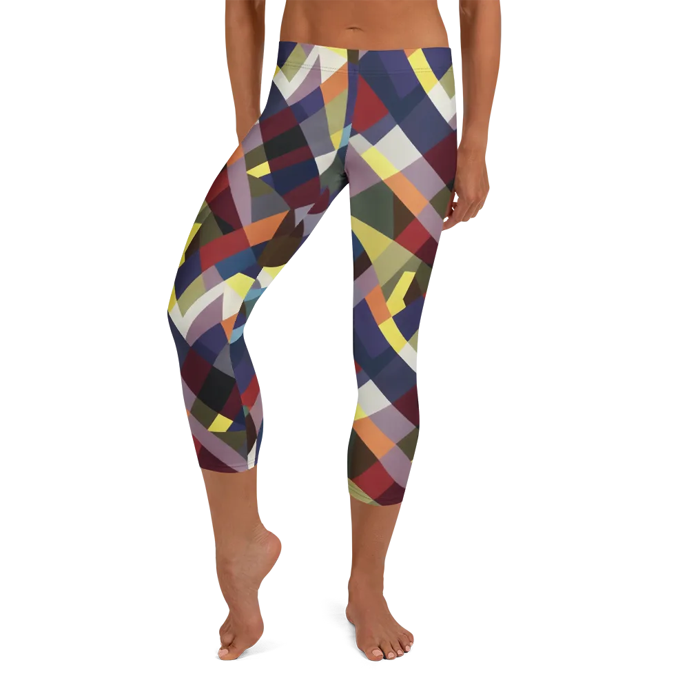 Prismatic Relay on Capri Leggings — Front