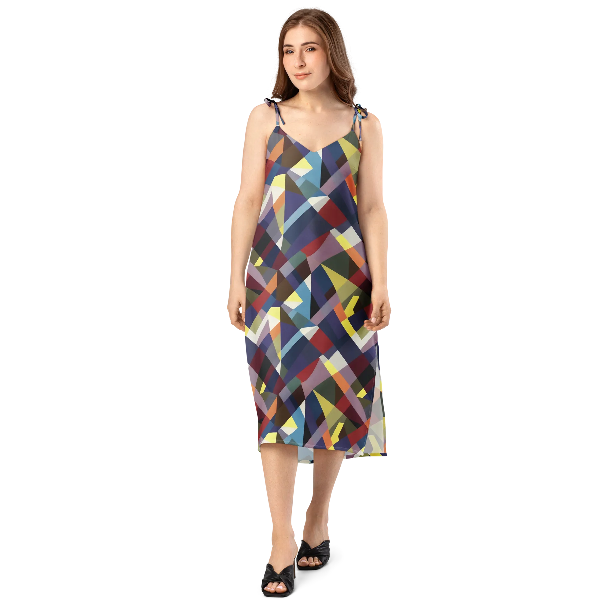 Prismatic Relay on Slip Dress — Front