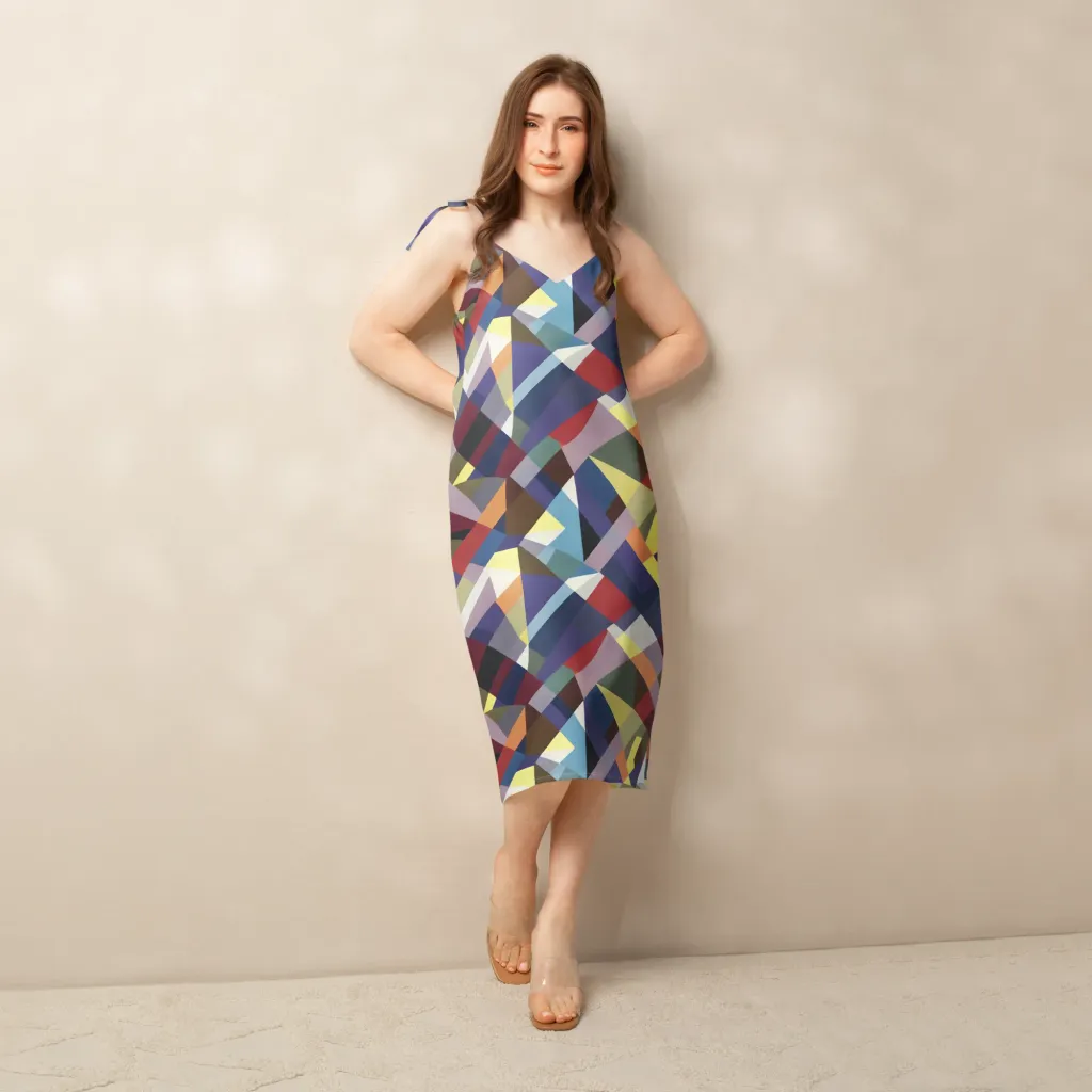 Prismatic Relay on Slip Dress — Back print