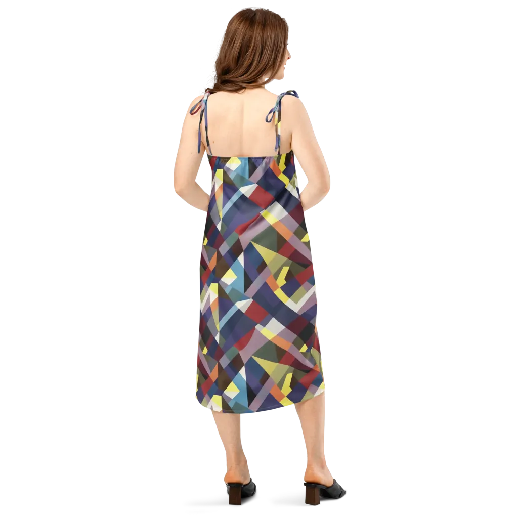 Prismatic Relay on Slip Dress — Back