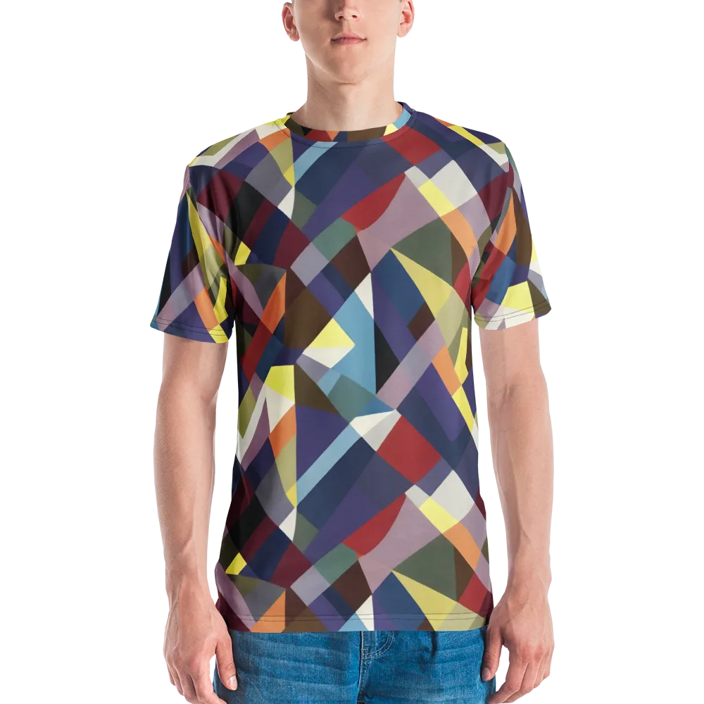 Prismatic Relay on Men's Crew Neck T-Shirt — Front