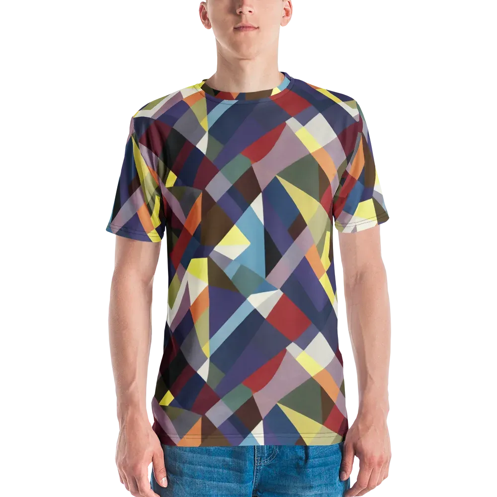 Prismatic Relay on Men's Crew Neck T-Shirt — Front