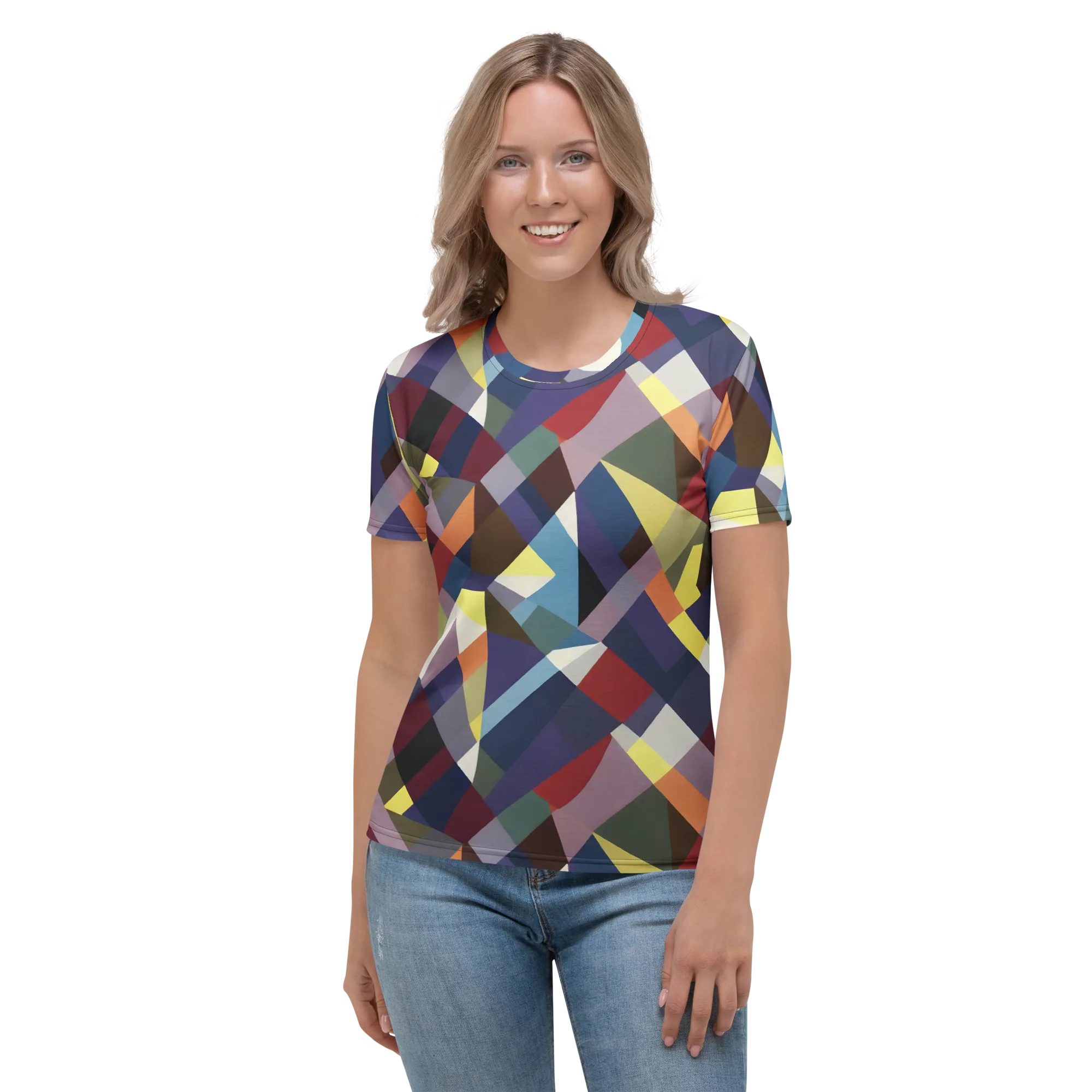 Prismatic Relay on Women's Crew Neck T-Shirt — Front
