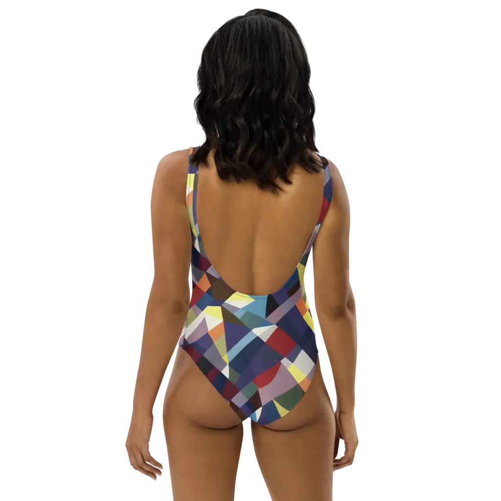 Prismatic Relay on One-Piece Swimsuit — Back print