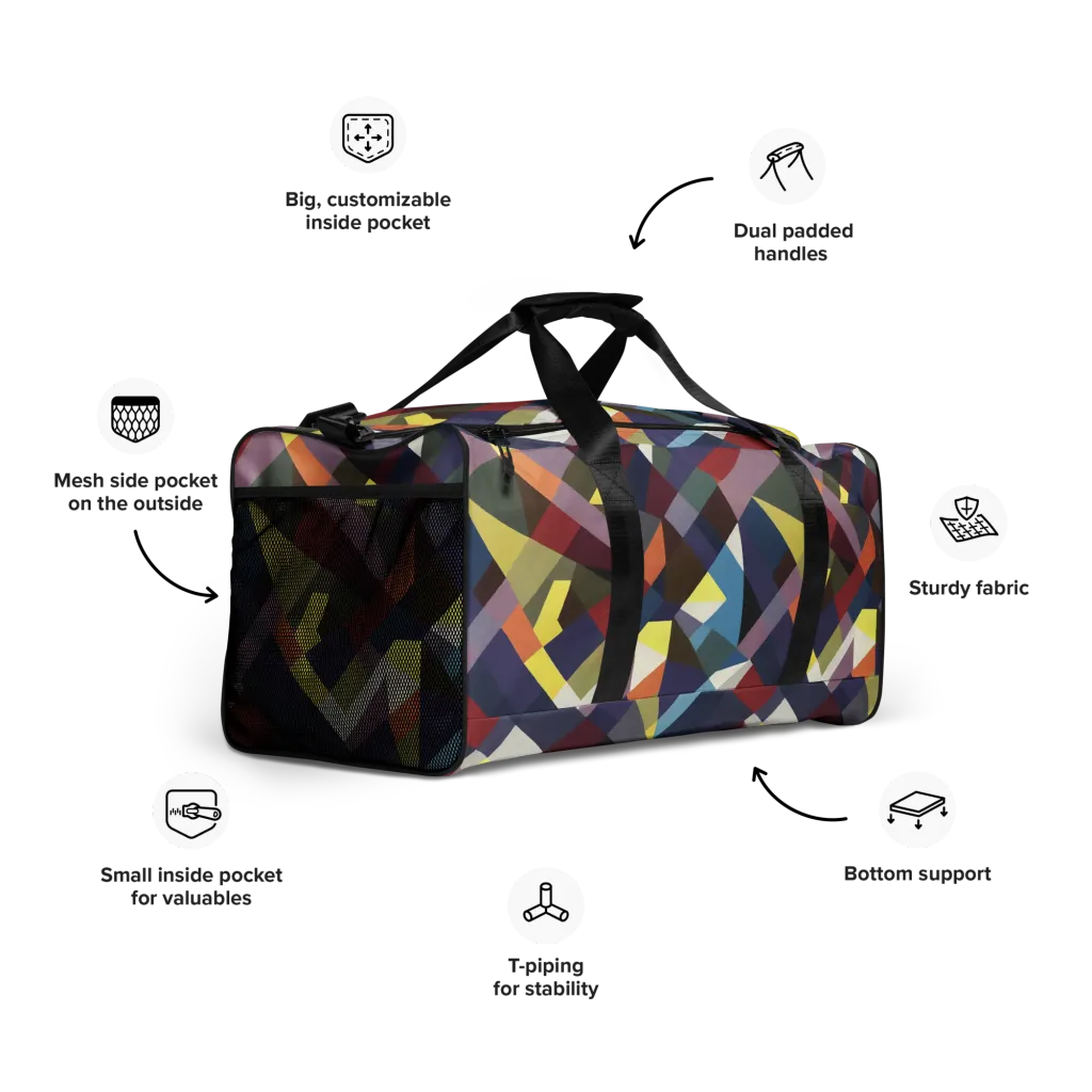 Prismatic Relay on Duffle Bag — Front print