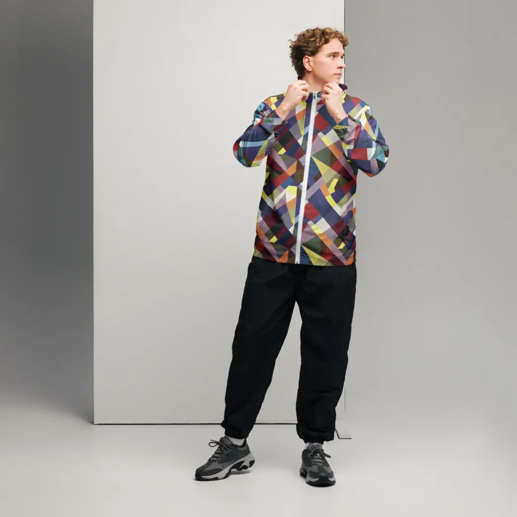 Prismatic Relay on Men's Windbreaker — Front print