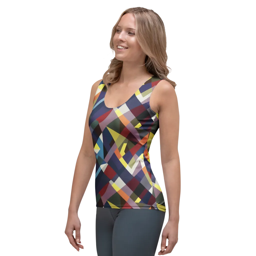 Prismatic Relay on Women's Tank Top — Left Front
