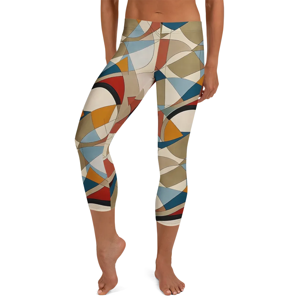 Chromatic Bauhaus on Capri Leggings — Front
