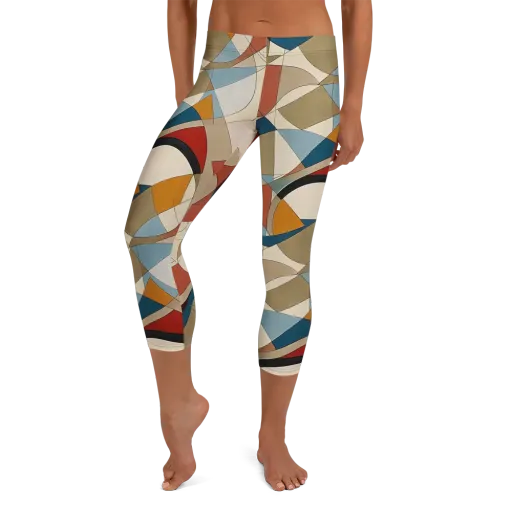Chromatic Bauhaus on a Capri Leggings