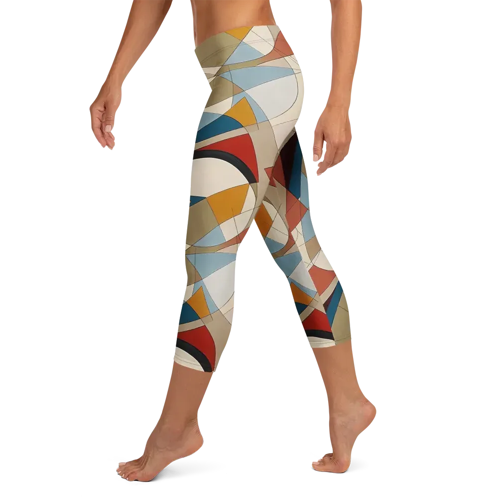 Chromatic Bauhaus on Capri Leggings — Left