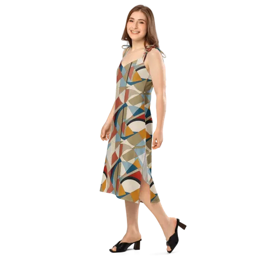 Chromatic Bauhaus on a Slip Dress