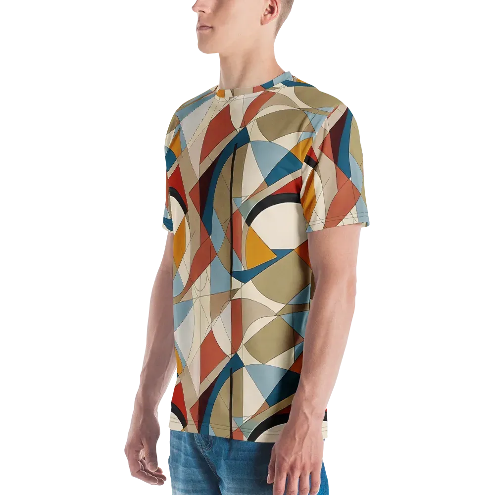 Chromatic Bauhaus on Men's Crew Neck T-Shirt — Left
