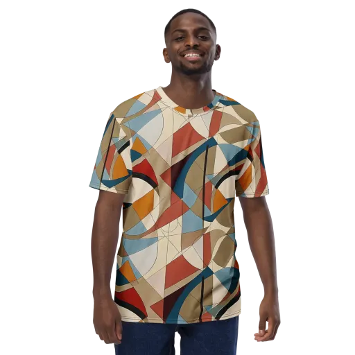 Chromatic Bauhaus on a Men's Crew Neck T-Shirt