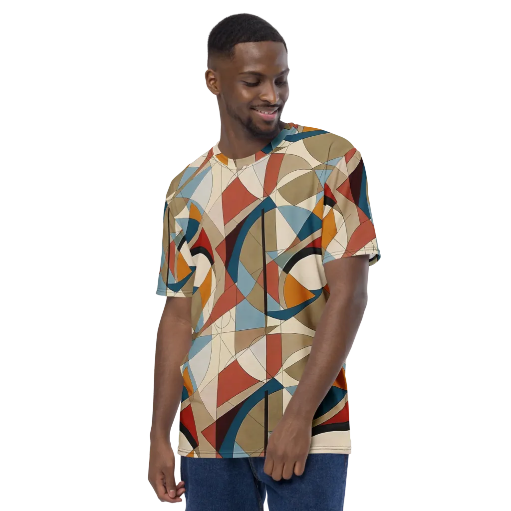 Chromatic Bauhaus on Men's Crew Neck T-Shirt — Left sleeve
