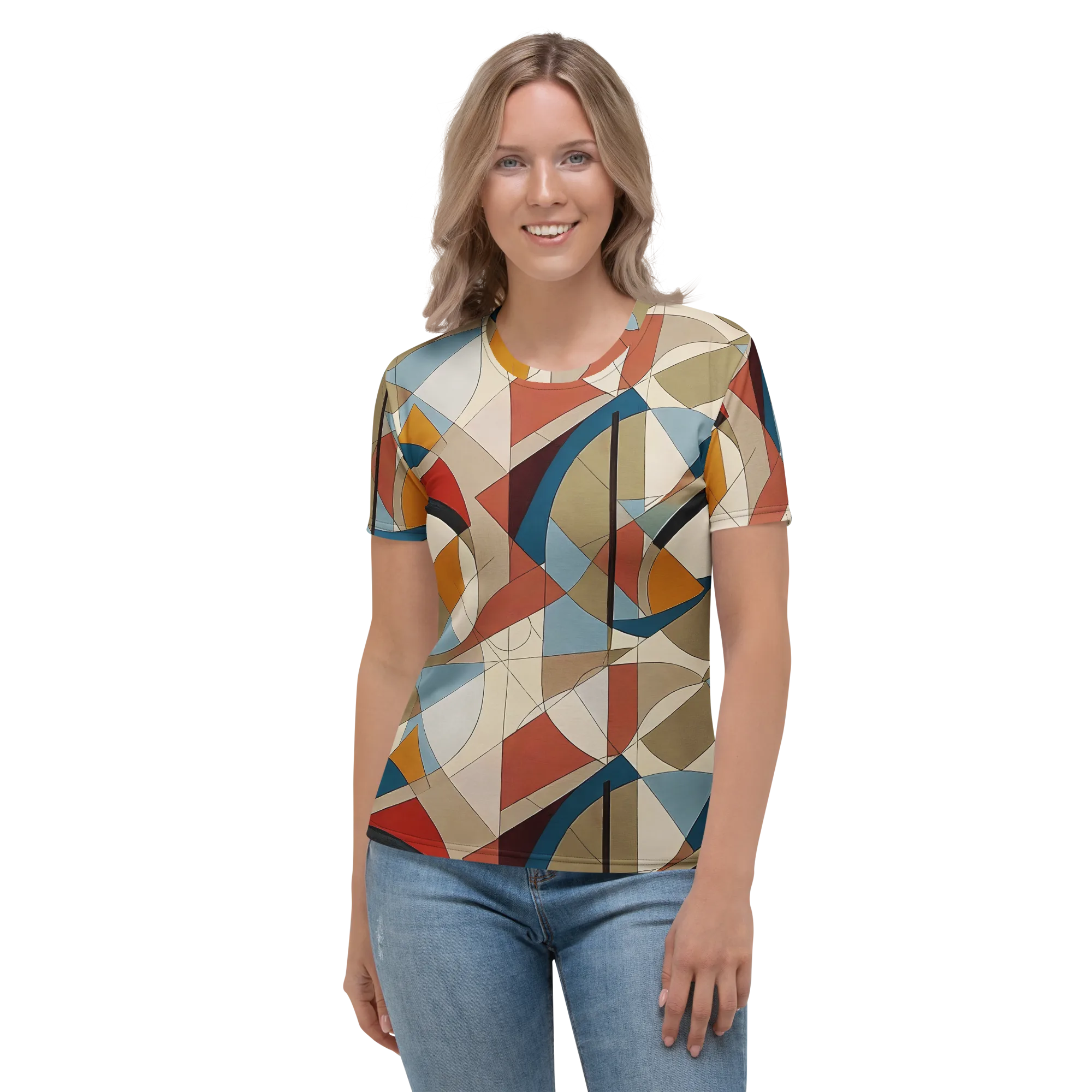 Chromatic Bauhaus on Women's Crew Neck T-Shirt — Front